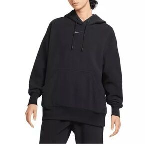 Nike Sportswear Essentials Plush Sherpa Women’s Black Pullover Hoodie Sz 1X NWT
